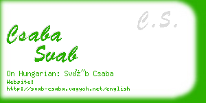 csaba svab business card